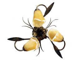 onli lámpara de techo Alga 3 luces estilo clásico, Marrón