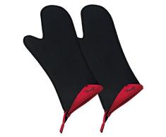Spring - Conjunto de Guantes de Cocina (2 Unidades), Color Negro y Rojo