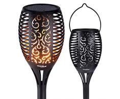 Green Blue gb156 Solar antorcha de jardÃ­n efecto de llama muy realista (1 unidad) 96LED