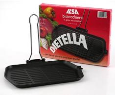 Ilsa Grill, Hierro Fundido, Negro, 24x36x2 cm