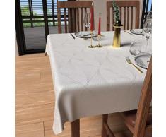 Soleil docre, Luxury - Mantel Rectangular Antimanchas, 150 x 300 cm, Color Blanco