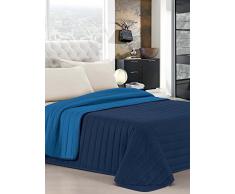 Elegant Cama Italiano Lino Verano Azul Colcha Individuales 170 x 270 cm