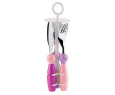 Guzzini Fratelli Bimbi, Juego de Tres Cubiertos para niÃ±os Billo, ABS|PP|Stainless Steel AISI 304 18/10, Stainless Steel AISI 410 (Knife)