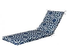 Pillow CojÃ­n para Tumbona (Interior/Exterior), Carmody Navy, 72.5 in. L X 21 in. W X 3 in. D