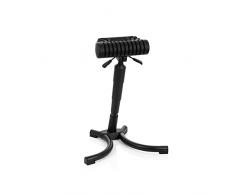 hjh OFFICE 830025 Taburete para Oficina TOP WORK 33 Negro, Taburete de Trabajo, hasta 150 kg, Taburete multiusos, Asiento de goma duro, altura ajustable