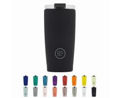 Cool Bottles - Vaso Térmico de Acero Inoxidable 550 ml - Mono Black - Tapa Hermética - Vaso para Café - Bebidas FrÃas 10 horas y Calientes 5 horas - Libre de BPA