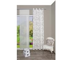 Home Fashion Cortina con Ojales, Tela, Gris, HxB 245x135 cm