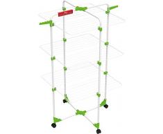 Vileda Torre tendedero Licuadora 3Â Tendedero, Metal, Verde, 5Â x 127,5Â cm
