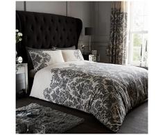 GC GAVENO CAVAILIA - Juego de Cama de edredón de Lujo, con Estampado de Damasco, Hecho en poliéster y algodón, tamaño King Color Crema (230 x 220cm)