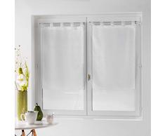 Douceur d Intérieur Dandy par Derecha Trabillas 2 x 60 x 160 cm Vela Hilos Copas Dandy poliéster 160 x 60 cm, poliéster, Blanco, 160x60x1 cm