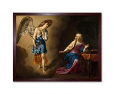 Van De Velde The Annunciation To Virgin Painting Art Print Framed Poster Wall Decor 12x16 inch Pintura Pï¿½ster pared