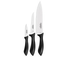 Tramontina 23699050 Affilata - Juego de cuchillos de cocina (3 unidades, acero inoxidable)