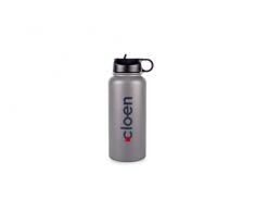 Botella de Agua Acero Inoxidable, Doble Pared Aislado al VacÃ­o Mantiene la Temperatura del Contenido tanto Bebidas Calientes como FrÃ­as (Gris, 950 ml)