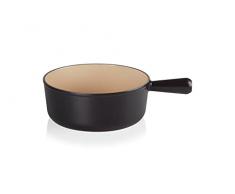 Le Creuset Cazo fondue de hierro fundido, 24 cm, Negro Mate, 20007240002460