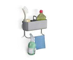 Joseph Joseph Door Store, Organizador fregadero de cocina para ponder dentro del armario, organizador para lavavajillas, cepillo, esponjas, paÃ±os de cocina, extraÃ­ble, gris