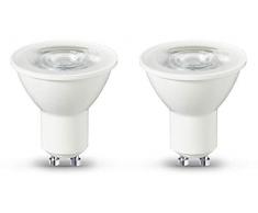 AmazonBasics - Bombilla LED GU10, 4,7 W equivalente a 50 W, 345 lúmenes, no regulable - 2 unidades