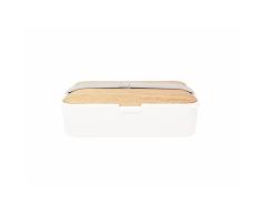Birambeau - Utensilios de cocina - Almuerzo Box - 1 compartimento - Libre de BPA - Cero Residuos - 600 ml - Cubiertos incluidos