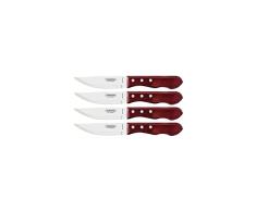 Tramontina 29899/150 - Juego de cuchillos para carne, color rojo (4 piezas)