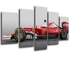 Poster FotogrÃ¡fico Coche Formula 1, Ferrari F1, Sebastian Vettel TamaÃ±o total: 165 x 62 cm XXL
