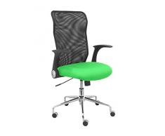 Piqueras Y Crespo (PIQU7) Silla Minaya Respaldo Malla Negro Asiento Bali Verde Pistacho Oficina, Talla Unica