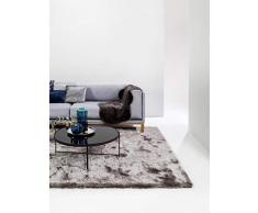 benuta Shaggy Whisper - Alfombra de Pelo Largo, Fibra sintÃ©tica, Gris, 140 x 200 cm