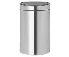 Brabantia Touch Bin Cubo de Basura, 40 litros, Acero Mate