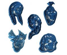 Cuticuter Frozen Pack Cortador de Galletas, Azul, 16x14x1.5 cm, 5 Unidades