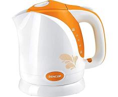 SENCOR SWK 1503OR, Hervidor de Agua ElÃ©ctrico con Filtro ExtraÃ­ble, 2000 W, 1.5 litro, PolÃ­mero Libre de BPA, Blanco / Naranja