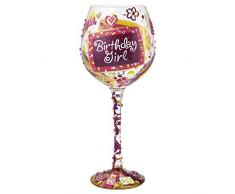 Enesco Lolita GLS20-5524G - Copa de vino superbling, cumpleaños de niña, extra large