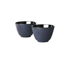 Bredemeijer G004B - Tazas de tÃ© Xilin, azul oscuro (juego de 2)