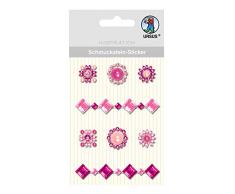 URSUS 75050004 - Pegatinas para medallones de piedra, 8 unidades, colores surtidos, ideales para scrapbooking, diseÃ±o de tarjetas y decoraciÃ³n, multicolor, talla Ãºnica