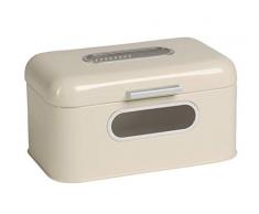 Echtwerk SMAL panera de Metal Retro Small con Ventana de visualizacón, 42,5 x 23,8 x 17cm, Crema, Acero