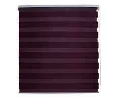 Blindecor Lira Estor Enrollable Doble Tejido Noche Y Día, Violeta, 120 x 180 cm