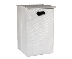 Creaciones Meng - Cesto Ropa Blanco Pvc