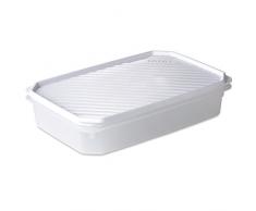 TATAY 1162101 Conservación caja rectangular de plástico blanca 2,1L 28,5 x 18,5 x 6 cm