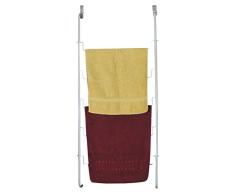 MSV TOALLERO para Puertas, Acero, Gris, 128x56.5x12 cm