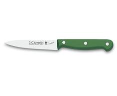 3 Claveles Cuchillo mondador Uniblock de 10 cm, Acero Inoxidable, Verde, 24x4x1.2 cm