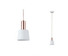 Paulmann Neordic Haldar - Lámpara colgante para lámpara de techo (230 V), color blanco y cobre mate