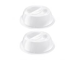 Westmark 224622E3 - Cubiertas para platos (2 unidades, 27,5 cm de diÃ¡metro, para descongelar y calentar en microondas, plÃ¡stico, color blanco)