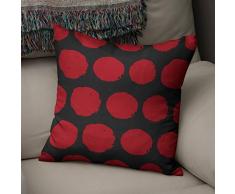 BonaMaison Fundas para CojÃnes, Negro Rojo Funda de Almohada Silla Oficina Cama Decorativa Moderna Decoración del Hogar Habitación, 43x43 Cm - Diseñado y Fabricado en TurquÃa