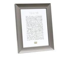 Deknudt S021D7_13.0x18.0 - Marco de Fotos (Metal, 13 x 18 cm), Color Gris
