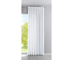 Gardinenbox Cortina Opaca Â«PalermoÂ» 100002651-Cortina con Trabillas Ocultas (Extra Anchas, Mate, translÃºcida), PoliÃ©ster, Blanco, HxB 254x300 cm