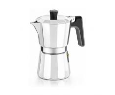 BRA Perfecta â Cafetera Italiana InducciÃ³n, Aluminio, capacidad 9 tazas, color plata