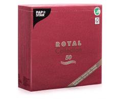 PAPSTAR 11608 Royal Collection - Juego de 50 servilletas (Pliegue 1/4, 40 x 40 cm), Color Burdeos