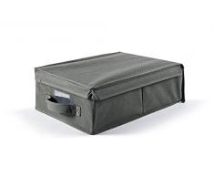 Perfetto PiÃ¹ EasyBox - Caja de Tejido Color Ceniza, 30 x 40 x 13 cm