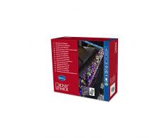 Konstsmide 3793-500 Cluster - Guirnalda de luz led micro (8 funciones, mando y función de memoria, 960 diodos de luz blanca cálida, transformador exterior de 24 V, cable negro)