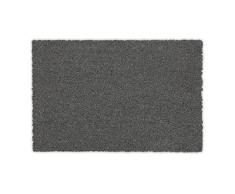 Relaxdays Felpudo Coco, 40 x 60 cm, Alfombrilla Entrada Casa, Tapete Puerta, Interior y Exterior, Antideslizante, Gris, Bonote Cloruro de polivinilo, 1 Unidad