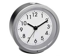 TFA Dostmann Reloj Despertador analÃ³gico 60.1034.01 con Movimiento de Barrido, iluminaciÃ³n Nocturna, Alarma de Alarma con funciÃ³n de repeticiÃ³n, Color Negro, 103 x 39 x 99 mm