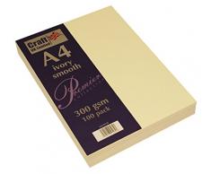 Craft UK â Material de papelerÃa, A4, cartón, Tarjeta Marfil de 300 g/m², 29.6 x 21 x 0.1 cm