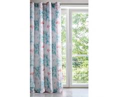 Eurofirany Cortina Blanca, Turquesa, Rosa, 140 x 250 cm
